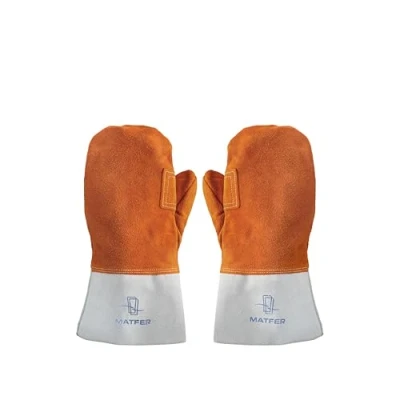 Image of Matfer W735 Baker Mitts,Brown,Total length 420mm (glove end 220mm)