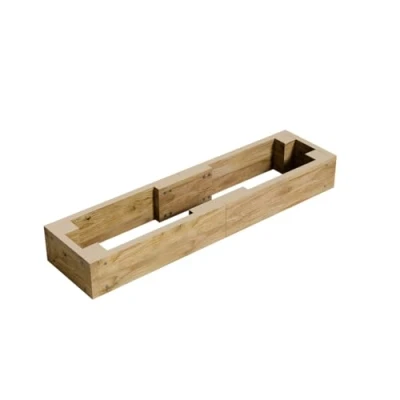 Image of Gro Garden Products Wooden Raised Bed 30cm L x 120cm W 15cm H Large Planters for Vegetables, Herbs, or Flowers Trough Planter Box with FSC Tanalised Timber