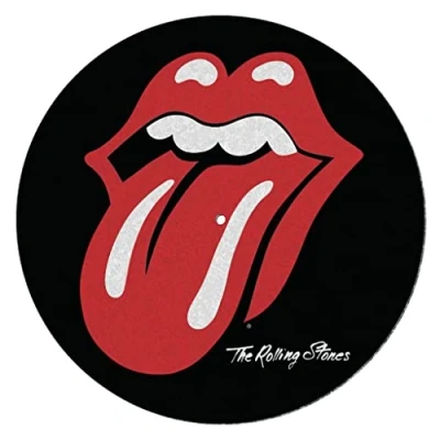 Image of Pyramid The Rolling Stones Logo Record Slip Mat Black