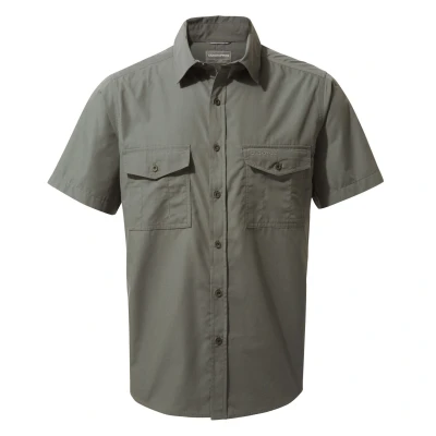 Image of Craghoppers Mens Kiwi Short Sleeved Shirt (Dark Grey) Size X Large