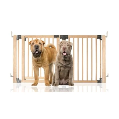 Image of Bettacare Wooden Multi Panel Flexible Pet Barrier, Natural Wood, up to 156cm Wide, Dog Barrier for Pets Dogs and Puppy, Puppy suitable Indoor Use, Easy Installation