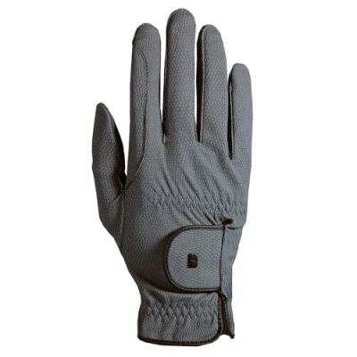 Image of Roeckl Sports equestrian gloves ROECK GRIP, summer riding glove, anthracite 9.5