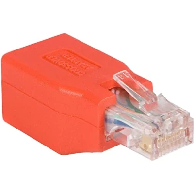 Image of StarTech.com Adapter CAT6 Ethernet Network Cable Direct Straight Crossover UTP Patch RJ45 for Cables (RJ 45, RJ Male/Female, Red, 1.5cm, 4.5cm