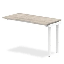 Image of Evolve Plus 1200mm Single Row Ext Kit Grey Oak Top White Frame