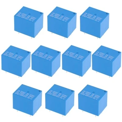 Image of ECSiNG 10PCS 5 Pin Terminals 9VDC Power Relay PC Board for Industrial Control Automotive Electronics Safety Systems Household Appliance SRD 09VDC SL C