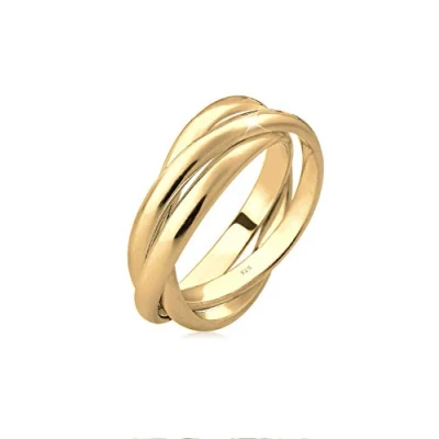 Image of Elli Ring Ladies Trio Wrap Basic in 925 Sterling Silver