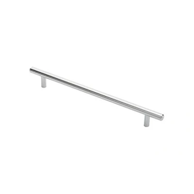 Image of Carlisle Brass FTD445ECP FTD 12MM Steel T BAR Handle 224MM C/C, Polished Chrome, 224 mm