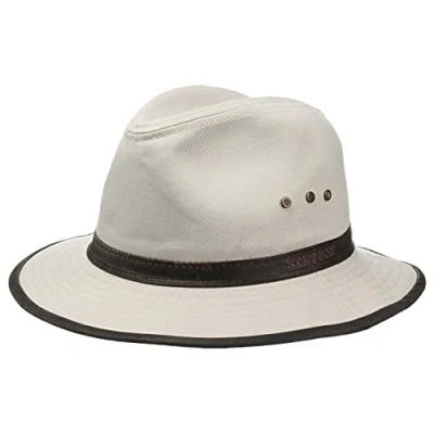 Image of Stetson Ava Cotton hat Outback UV Protection Summer Men Oatmeal XXL (62 63 cm)