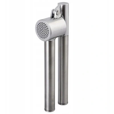 Image of KADAX Traditional Garlic Press, Professional Kitchen Tool for Crushing Cloves, Stainless Steel Crusher with Two Handles (16 cm)