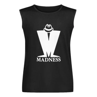 Image of Madness M Logo T Shirt Pop Rock Ska Suggs Sleeveless Black