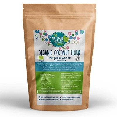 Image of Organic Coconut Flour Soil Association Certified By The Natural Health Market (500 Grams)