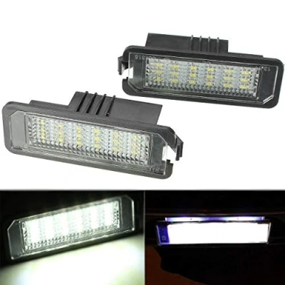 Image of GSRECY 2PCS 18 SMD LED Number License Plate Light Fits For GOLF GTI MK4 MK5 MK6 Phaeton Polo CC Etc