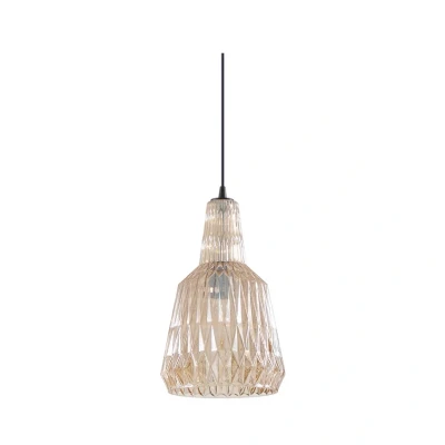 Image of Lindby pendant light Belarion, amber, glass, Ø 23 cm