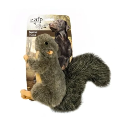 Image of ALL FOR PAWS Pet Squirrel Plush Dog Toys With Squeaker, Small Size (Squirrel)