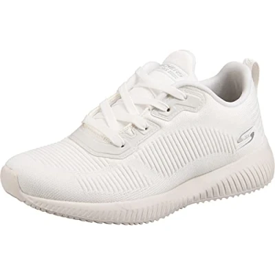 Image of Skechers Sport BOBS Squad Trainers, Women&#039;s, Size: 4.5, White Textile