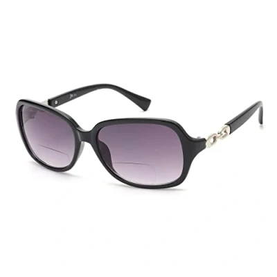 Image of JM Bifocal Reading Sunglasses for Women Vintage Reader Glasses UV Protection Outdoor Black +2.5