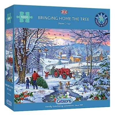 Image of Gibsons Bringing Home The Tree 1000 Piece Jigsaw Puzzle