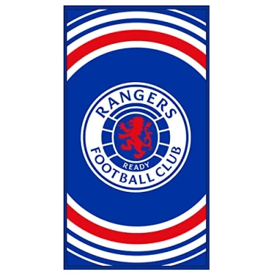 Image of Premier Life RANGERS FC TOWEL PULSE 55in x 28in Football Gift, Cotton, Multicoloured, L