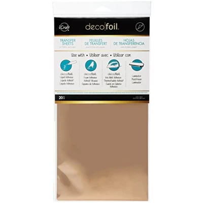 Image of Thermoweb Deco Foil Transfer Sheet 6 x 12 inch Rose Gold 20 s