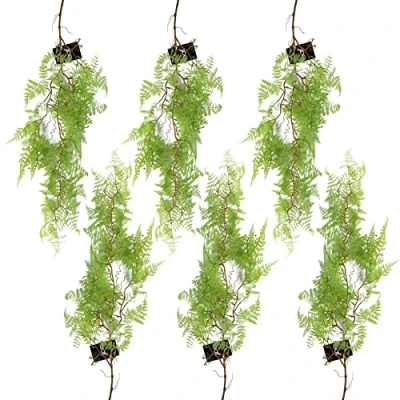 Image of Leaf Design Artificial Hanging Plants Multipack