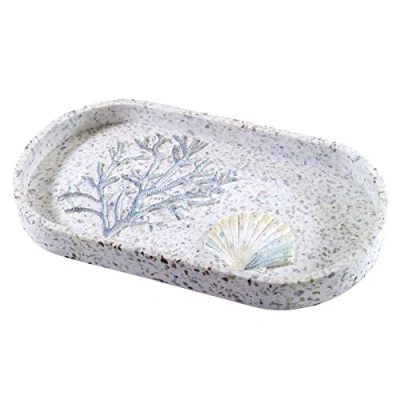Image of Avanti Linens (Coastal Terrazo Collection) Vanity Tray, Guest Bathroom Essentials, Sea Inspired Decor, Multicolor