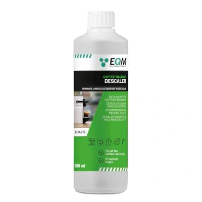 Image of EQM ECO 212 Coffee Machine Descaler 500 ml 100% Natural Origin Compatible with All Machines Removes Limescale in Makers and Household Appliances