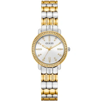 Image of Guess Hayley Watch silvercoloured, Women&#039;s, Size: One Size, Silver coloured