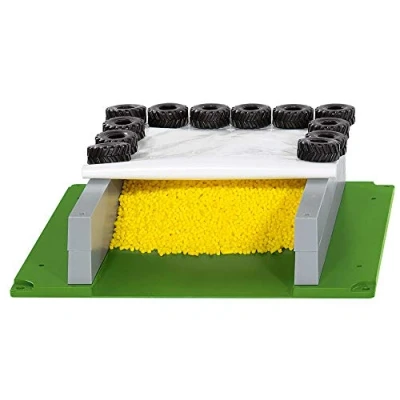 Image of SIKU 5606, Silage Clamp with tarpaulin, tyres and granules, Plastic, Multicolour, Ideal for your World farm