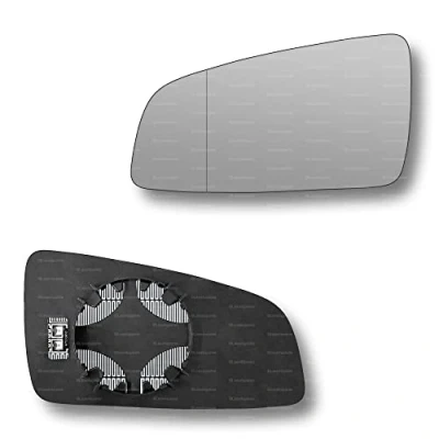Image of Less4spares Replacement Wing Mirror Glass Left Compatible with Vauxhall Zafira 2005 2009 CLIP ON Passnager Near Side N/S Heated Blind Spot