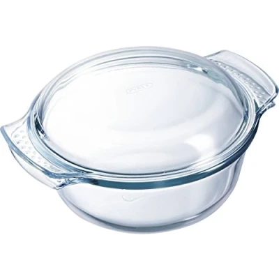 Image of Pyrex Glass Round Casserole, 1.0L