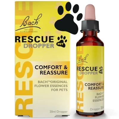 Image of RESCUE Remedy Pet Dropper 20ml, Separation, Travel, Noise Calming for Dogs, Cats, &amp; Other Pets, Homeopathic Flower Essence, Thunder, Fireworks, Alcohol Free