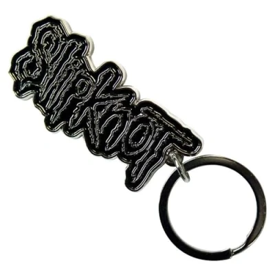 Image of Rock Off officially licensed products Slipknot Black Logo Border Band Keyring Keychain One Size