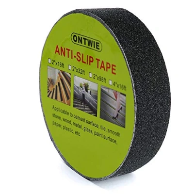 Image of Anti Slip Tape Black 33ft x 1in, ONTWIE Safety Track Skid Adhesive for Stairs, Safety, Tread Step, Indoor, Outdoor