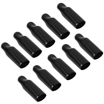 Image of TOPINCN 10Pcs Beer Faucet Cover, PVC Sleeve Cover Keg Tap Production Accessory Black Kegerator Plug Covers for 15mm External Diameter