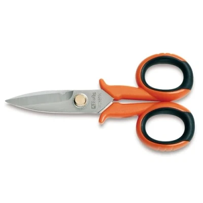 Image of Beta 1128BMX Electrician&#039;s Scissors Straight Blades Stainless Steel with Micro Teeth