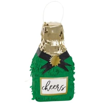 Image of Unique Party 25625 Mini Champagne Bottle Pinata Favour Decoration, Multicolour
