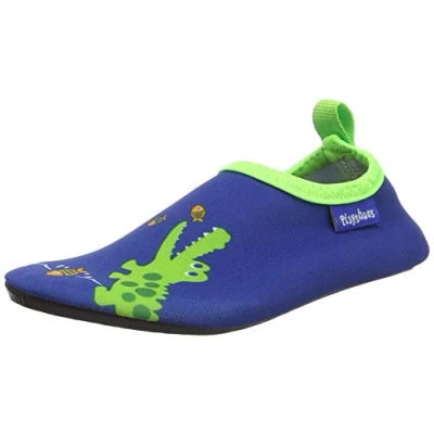 Image of Playshoes Barefoot Aqua Socks with UV Protection Crocodile Water Shoes, Blue Marine 11, 10.5 UK Child