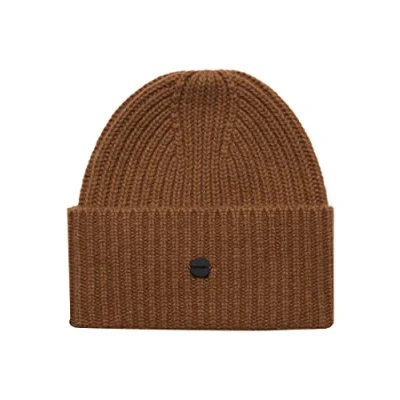 Image of Superdry Men&#039;s Studios Premium Ribbed Beanie Hat, Camel, One Size