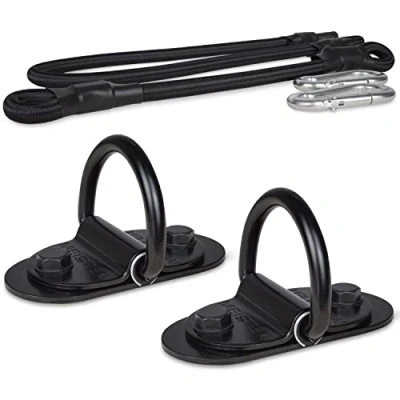 Image of Meister Double End Speed Bag D Ring Anchor Kit Floor &amp; Ceiling Mounts w/Bungees Carabiners