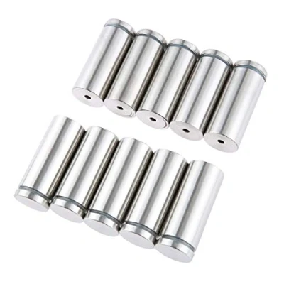 Image of Hicello 10pcs Standoff Wall Fixings,Stainless Steel Advertisement Nails Screws 25x60mm for Sign Displays
