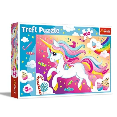 Image of Trefl 16386 Schönes Einhorn 100 Teile, für Kinder ab 5 Jahren Puzzles, Coloured