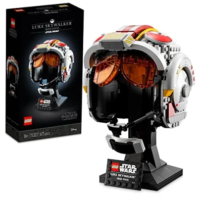 Image of LEGO Star Wars Luke Skywalker (Red Five) Helmet 75327 Fun, Creative Building Kit for Adults; Collectible, Brick Built Memorabilia Display (675 Pieces)