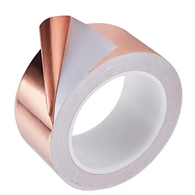 Image of Andoer Copper Foil Tape, 50mm x 10m One Side Tape EMI Shielding Single Conductive Adhesive for Guitar