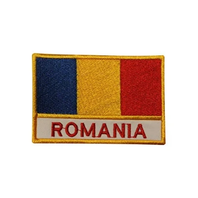 Image of Romania National Country Flag Patch Iron On Sew Embroidery Badge