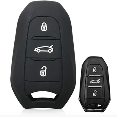 Image of Nordecco Silicone Key Case Fits OPEL Corsa F ASTRA L VI 70 plate Jeep Avenger 3 Buttons Keyless Remote (Black)