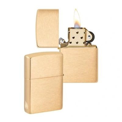 Image of Zippo Lighter, Brushed Brass, One Size