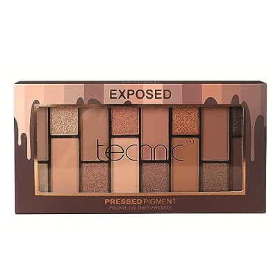 Image of Technic Exposed Eyeshadow Palette 16 Long Lasting, Blendable Shades With Soft Shimmers &amp; Transitional Mattes for Day or Night Looks. a Mixture of Browns, Bronzes and Neutrals. 29.6g