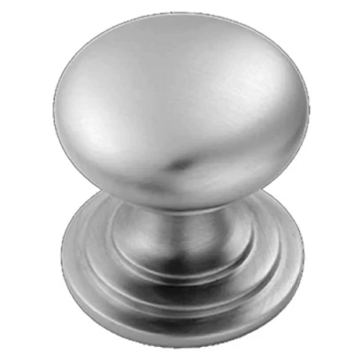 Image of Carlisle Brass Premium Quality Solid Victorian Cabinet Cupboard Door Knob Satin Chrome (50mm dia (2&quot;))