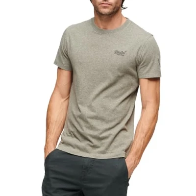 Image of Superdry Classic T Shirt Melange Olive Green Dark size XXL