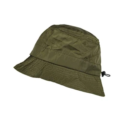 Image of Toutacoo, Bucket Rain Hat, Easy to fold in its Integrated Pocket, Nylon Look Khaki